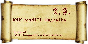 Könczöl Hajnalka névjegykártya
