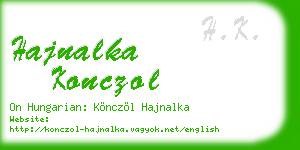 hajnalka konczol business card