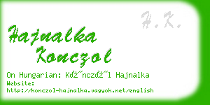 hajnalka konczol business card